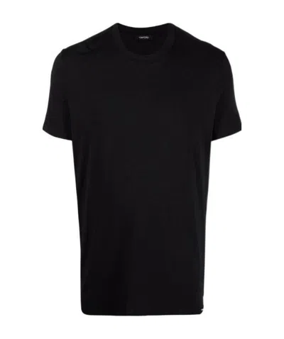 Tom Ford Short-sleeved Crewneck T-shirt In Black