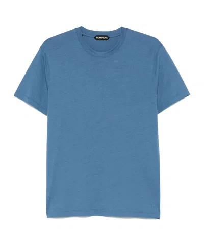 Tom Ford Short Sleeve T-shirt In Blue