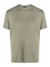 Tom Ford Cotton Blend Melange Crew Neck T-shirt Clothing In Green