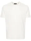 Tom Ford Placed Rib Slim-fit Lyocell And Cotton-blend T-shirt In Grey