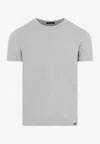 Tom Ford Logo-appliqué Cotton T-shirt In Gray