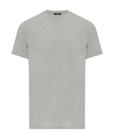 Tom Ford Short-sleeved Crewneck T-shirt In Gray