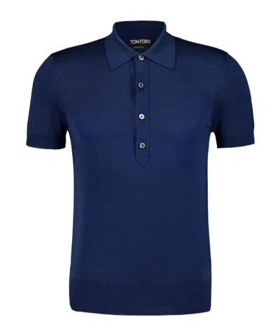 TOM FORD TOM FORD SHORT-SLEEVED KNITTED POLO SHIRT