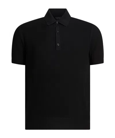 TOM FORD TOM FORD SHORT-SLEEVED KNITTED POLO SHIRT