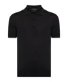 Tom Ford Black Short-sleeves Polo In Cotton Piquet Jersey In Black