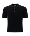 Tom Ford Logo Embroidery Cotton Polo Shirt In Black