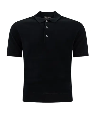 TOM FORD TOM FORD FINE KNIT POLO SHIRT