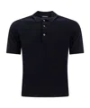 Tom Ford Logo Embroidery Cotton Polo Shirt In Black