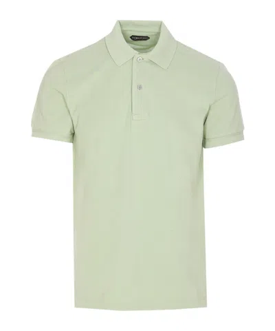 Tom Ford Short-sleeved Polo Shirt In Green