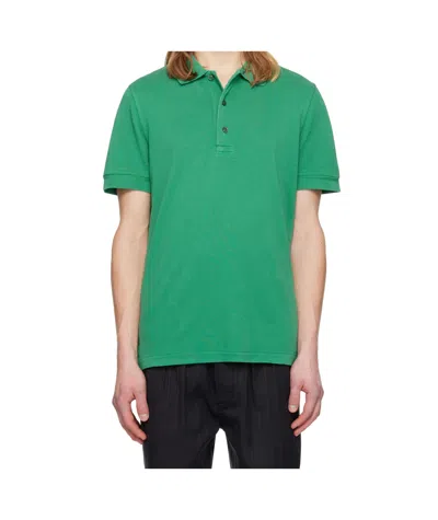 Tom Ford Short-sleeved Polo Shirt In Green