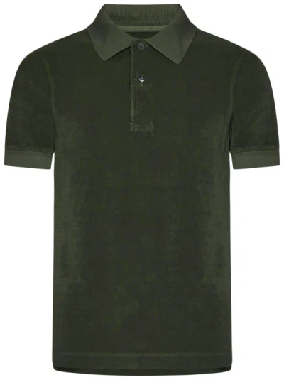 Tom Ford Short-sleeved Polo Shirt In Green