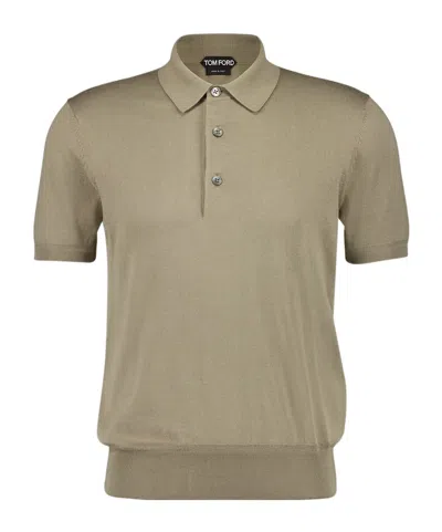 Tom Ford Short-sleeved Polo Shirt In Nude