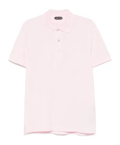 Tom Ford Short-sleeved Polo Shirt In Pink