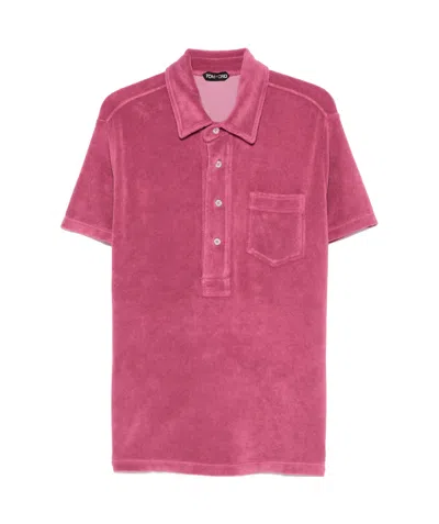 Tom Ford Short-sleeved Polo Shirt In Pink