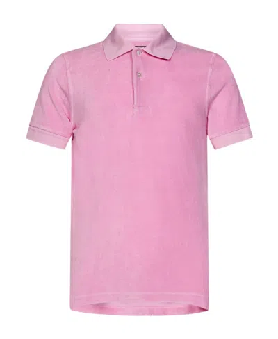Tom Ford Short-sleeved Polo Shirt In Pink