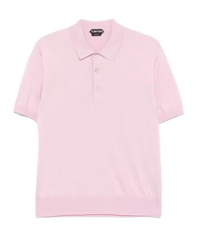 Tom Ford Short-sleeved Polo Shirt In Pink