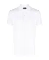 Tom Ford White Polo Shirt With Classic Collar In Cotton Blend Man In White