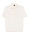 Tom Ford Slim-fit Cashmere And Silk-blend Polo Shirt In White