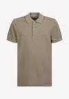 Tom Ford Classic Pique Polo With Tailored Fit In Brown