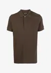 Tom Ford Short-sleeved Polo T-shirt In Brown