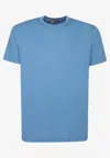 Tom Ford Classic Crewneck Short-sleeved T-shirt In Blue