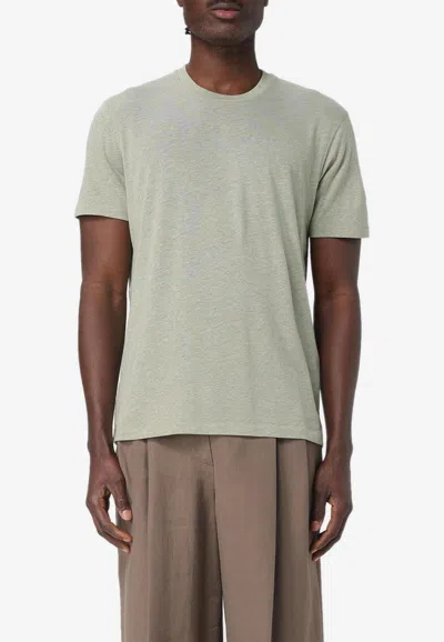 Tom Ford Short-sleeved Solid T-shirt In Green