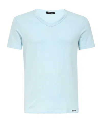 Tom Ford Short-sleeved T-shirt In Blue
