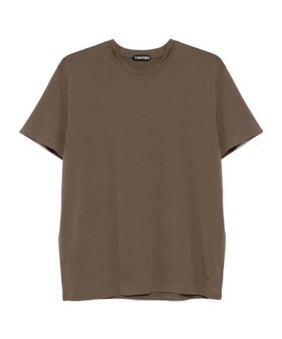 Tom Ford Short-sleeved T-shirt In Brown