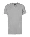 Tom Ford Cotton Jersey V-neck T-shirt In Gray