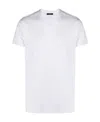Tom Ford Placed Rib Slim-fit Lyocell And Cotton-blend T-shirt In White