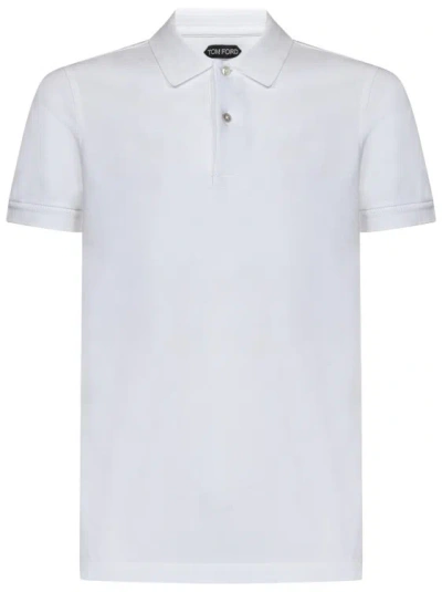 Tom Ford Short-sleeved Tennis Polo Shirt In White