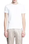Tom Ford Crew Neck Short Sleeve T-shirt With Tonal Stitching In White