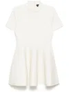 Tom Ford Fit-flare Knit Mini Dress In White