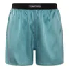 Tom Ford Silk Satin Pj Shorts In Blue