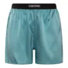 Tom Ford Silk Satin Pj Shorts In Blue