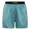 Tom Ford Silk Satin Pj Shorts In Blue