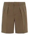 Tom Ford Tailored Shorts With Back Slit Pockets In Brown