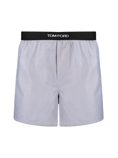 Tom Ford Shorts In Cotone In Gray