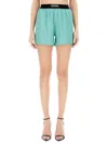 Tom Ford Shorts In Satin In Green