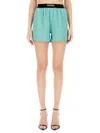 Tom Ford Women's Satin Shorts In Green
