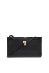 Tom Ford Natural Grain Leather Padlock Mini Bag On Strap In Black
