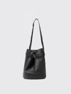 Tom Ford Black Medium Bucket Bag With Adjustable Shoulder Strap And Buckle Closure In Grained Leathe In Black