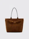 Tom Ford Structured Suede Bag With Distinctive Buckle Detail In Brown