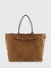 Tom Ford Rectangular Suede Tote With Belt Detail In Brown