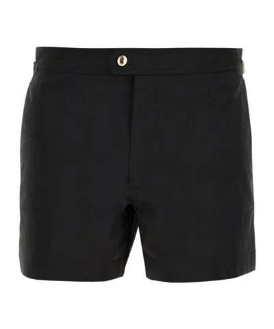 TOM FORD TOM FORD MID-RISE SIDE BUCKLED SWIM SHORTS