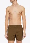 Tom Ford High-waisted Military Green Polyester Swimsuit In Green