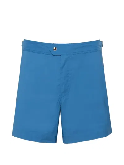 Tom Ford Side-buckle Swim Shorts In Blue