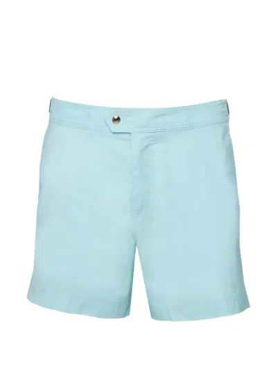 Tom Ford Side-buckle Swim Shorts In Blue