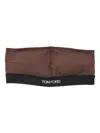 Tom Ford Logo Underband Strapless Bra In Brown