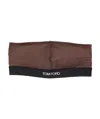 Tom Ford Logo Underband Strapless Bra In Brown